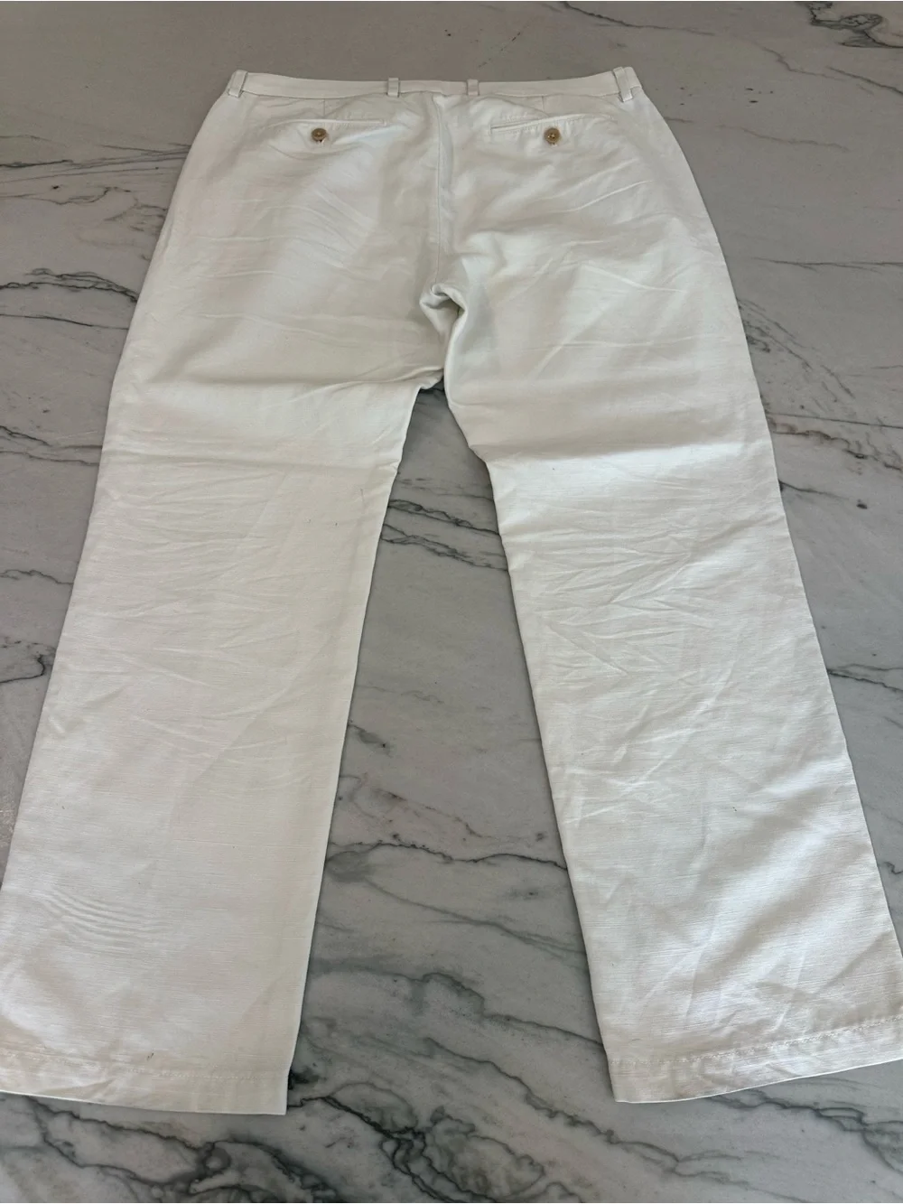 Banana Republic White Straight Pants